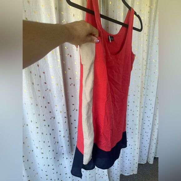 Urban Outfitters Sparkle & Fade Color Block Mix Media Slight Hi Low Mini Dress S - Picture 4 of 8